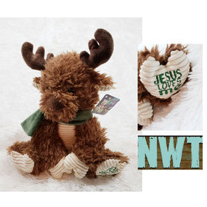 Jesus Loves Me Moose 11" Plush Stuffed Animal NWT🤩